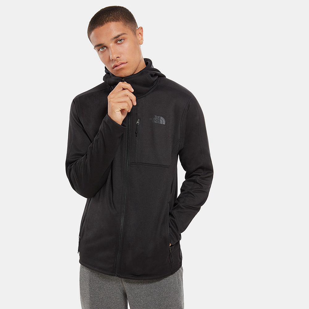 The North Face Canyonlands Hooded Ανδρικα Μπουφάν Fleece - Μαυρα (TUAN60472)